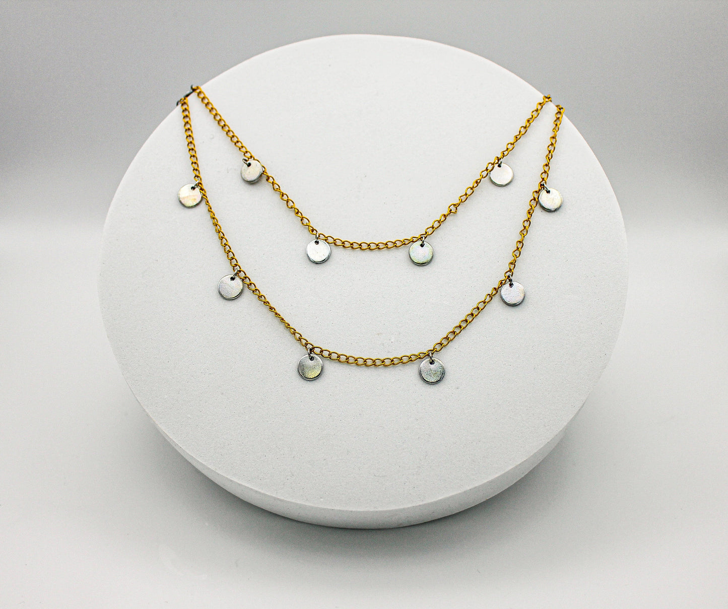 Worthy 2-in-1 Charm Necklace | Repurposed Stainless Steel Auto Parts | 18K Gold Plated Chain