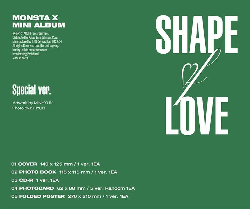 MONSTA X - 11th Mini Album Shape Of Love [Special Ver.]