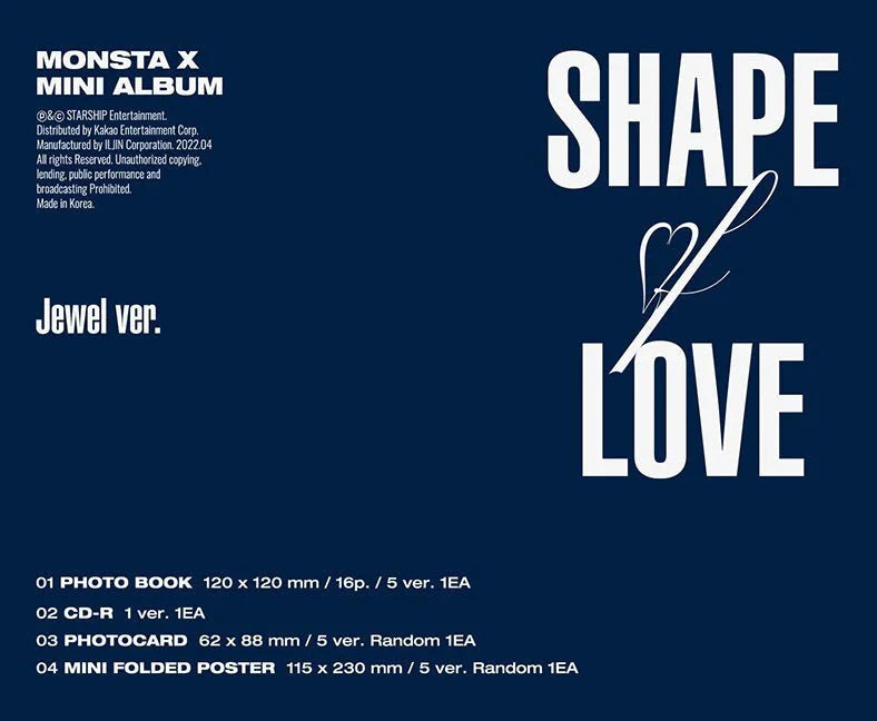 MONSTA X 11th Mini Album - Shape Of Love [Jewel Ver]