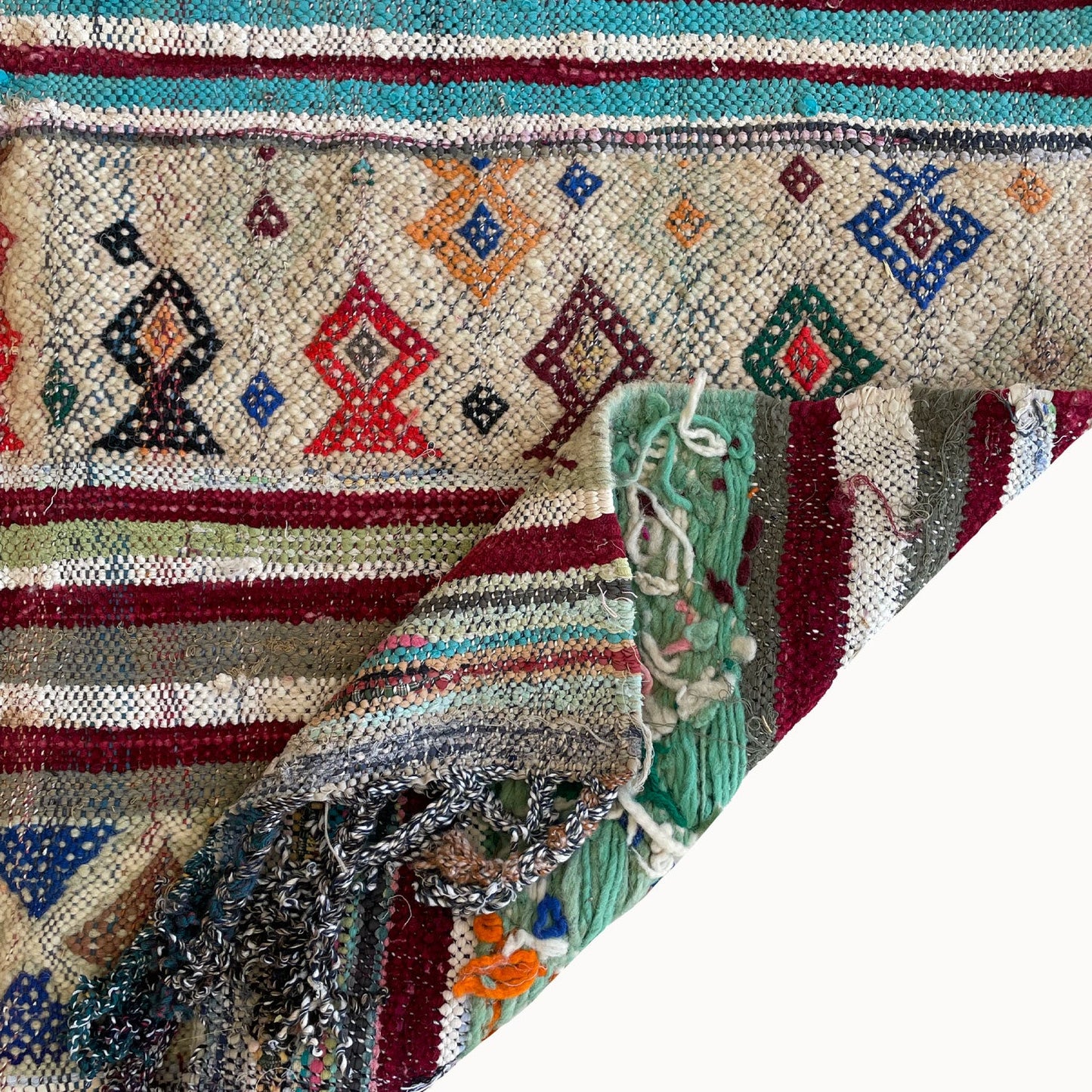 Sid Vintage Moroccan Kilim Rug | 4’1” x 8’9”