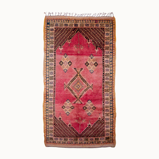 Vintage Moroccan Rug | 3'10" x 7'