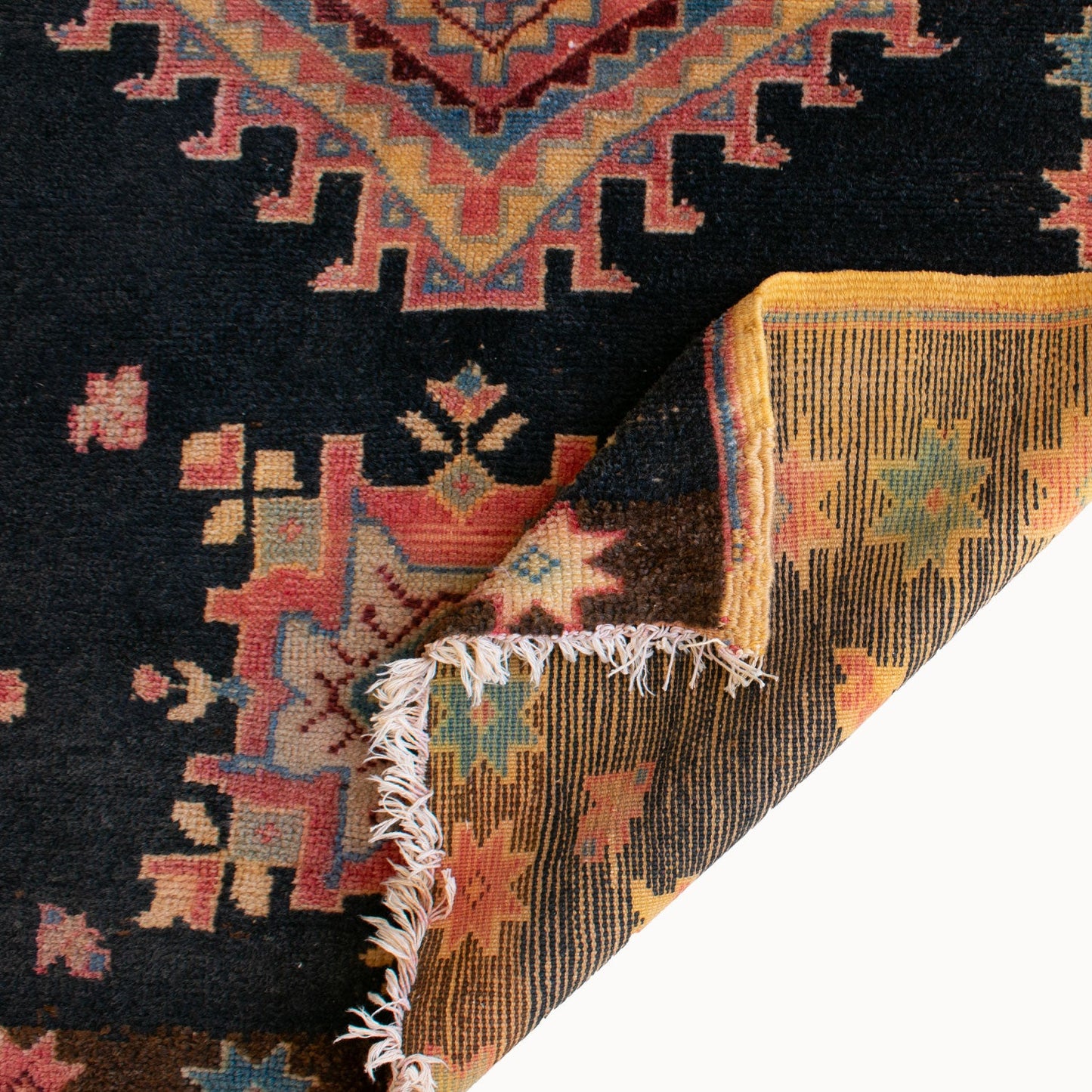 Dark Blue Vintage Moroccan Rug | 3'5" x 5'6"