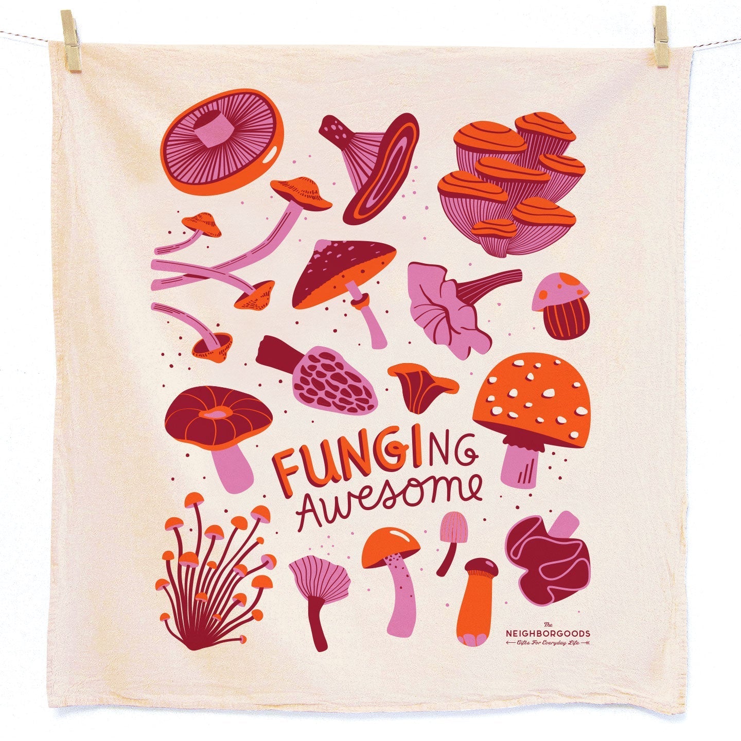 Mushroom Dish Towel + Sponge Cloth Gift Set