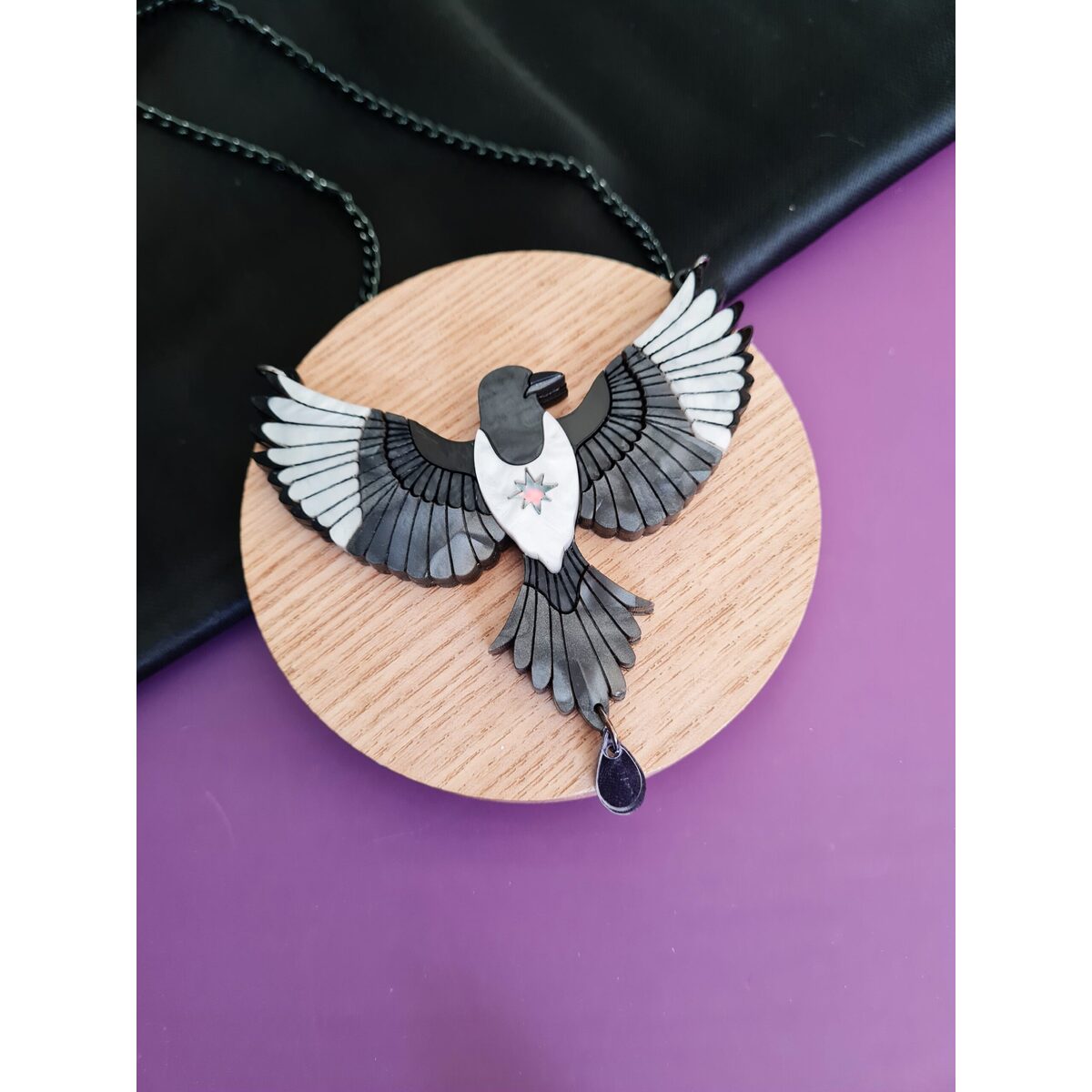 Mystic Magpie Brooch by Cherryloco