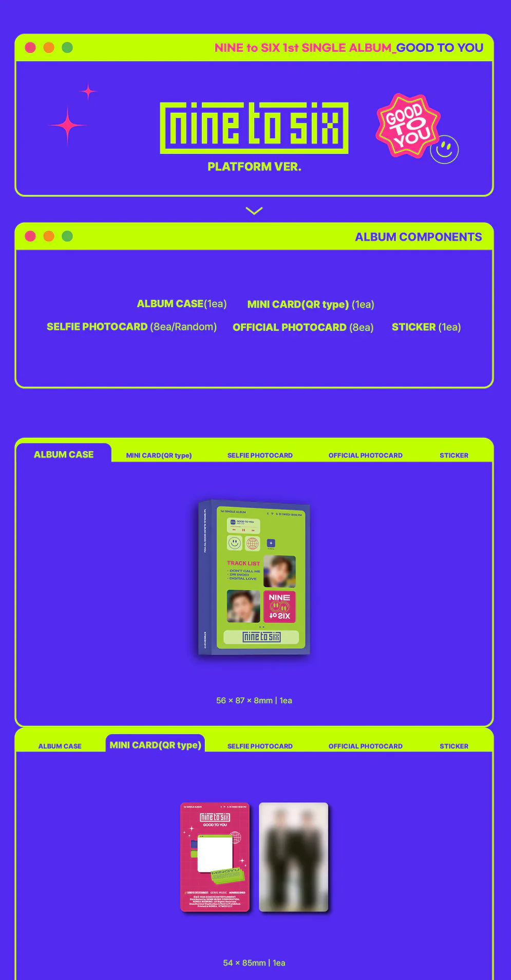 Nine To Six 1st Single Album - Good To You