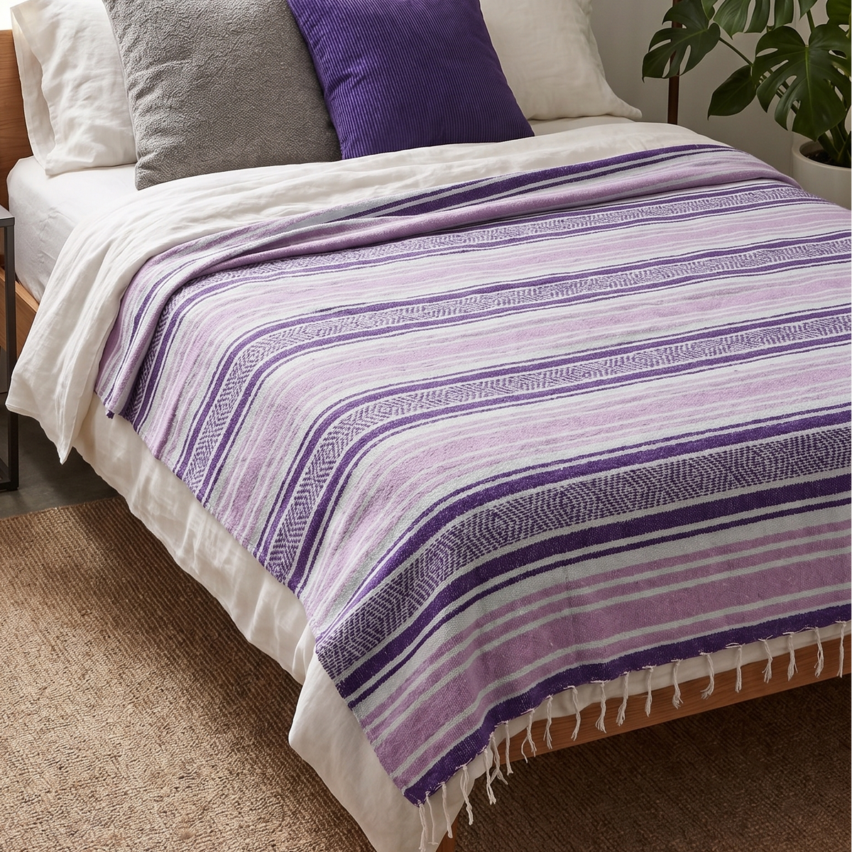 Saltillo Falsa Blanket - Cotton & Recycled Fiber