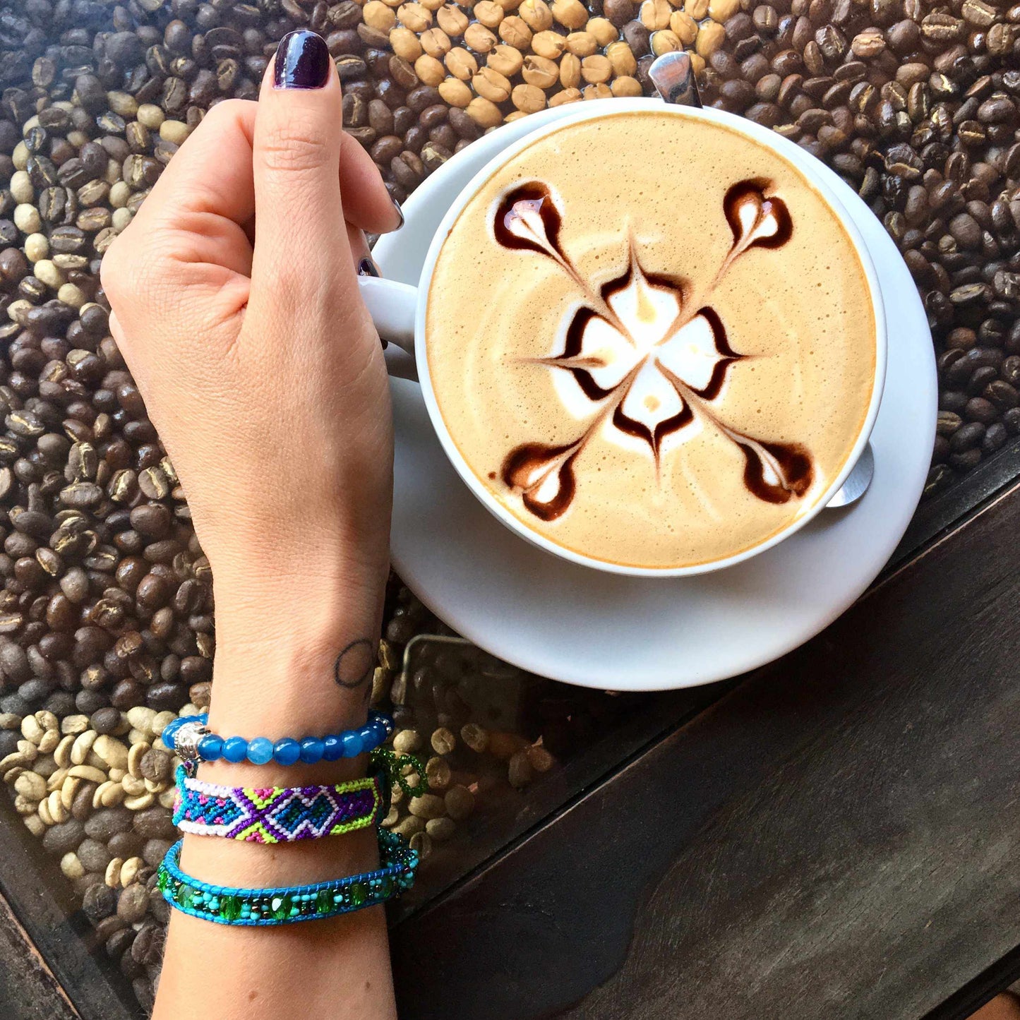 Namaste Chakra Elastic Tiger Eye Bracelet - Thailand