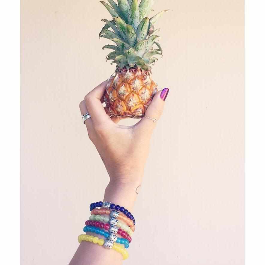 Namaste Chakra Elastic Tiger Eye Bracelet - Thailand