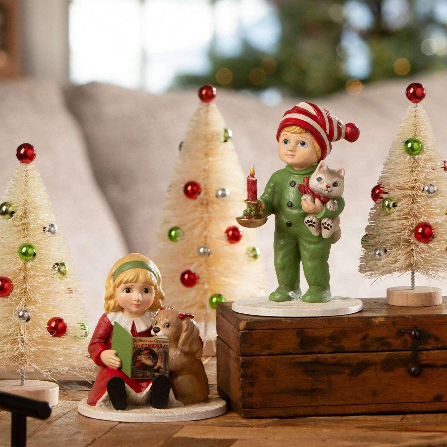 Noah with Cat | Christmas Decor | Bethany Lowe