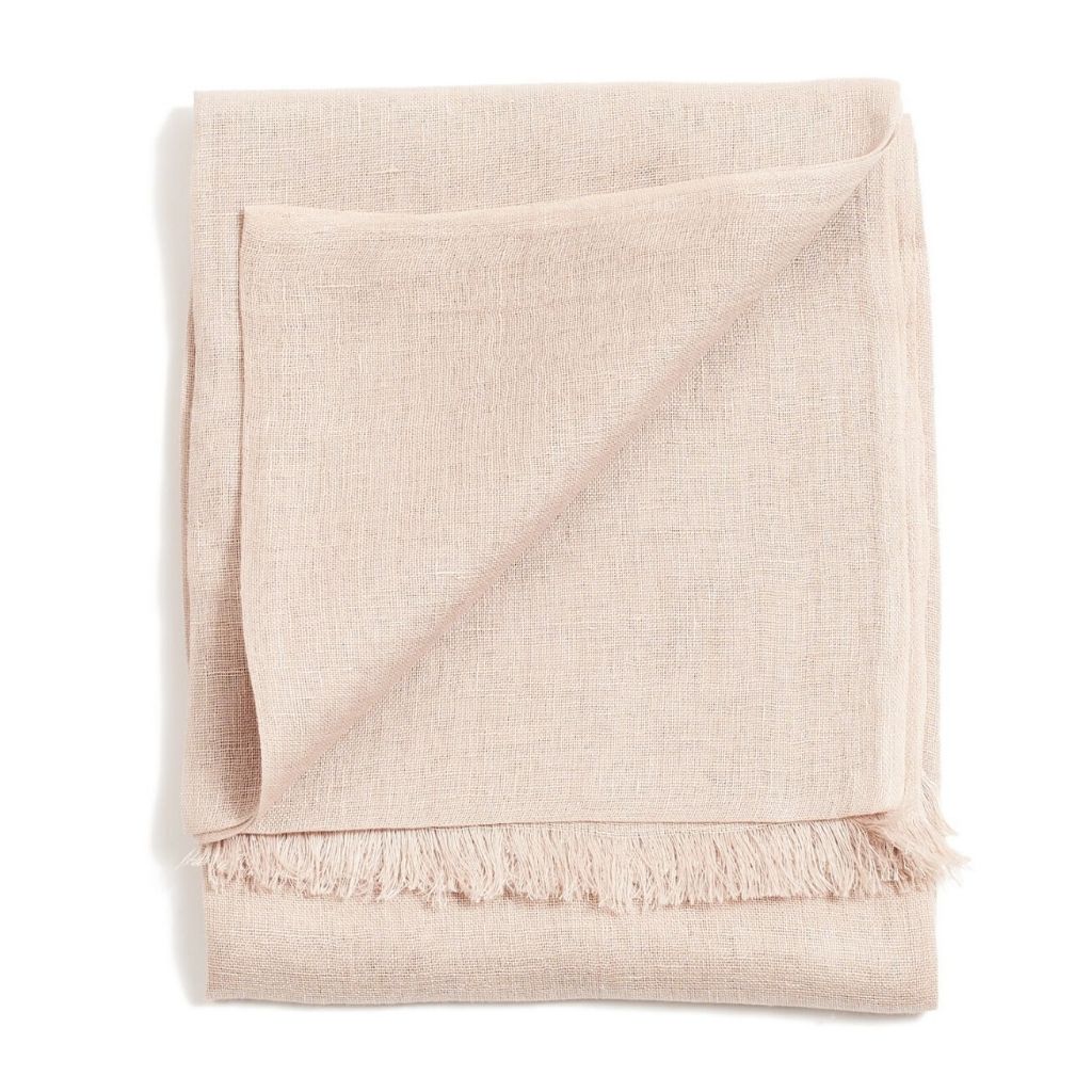 Oat Beige Hand Woven Linen Scarf