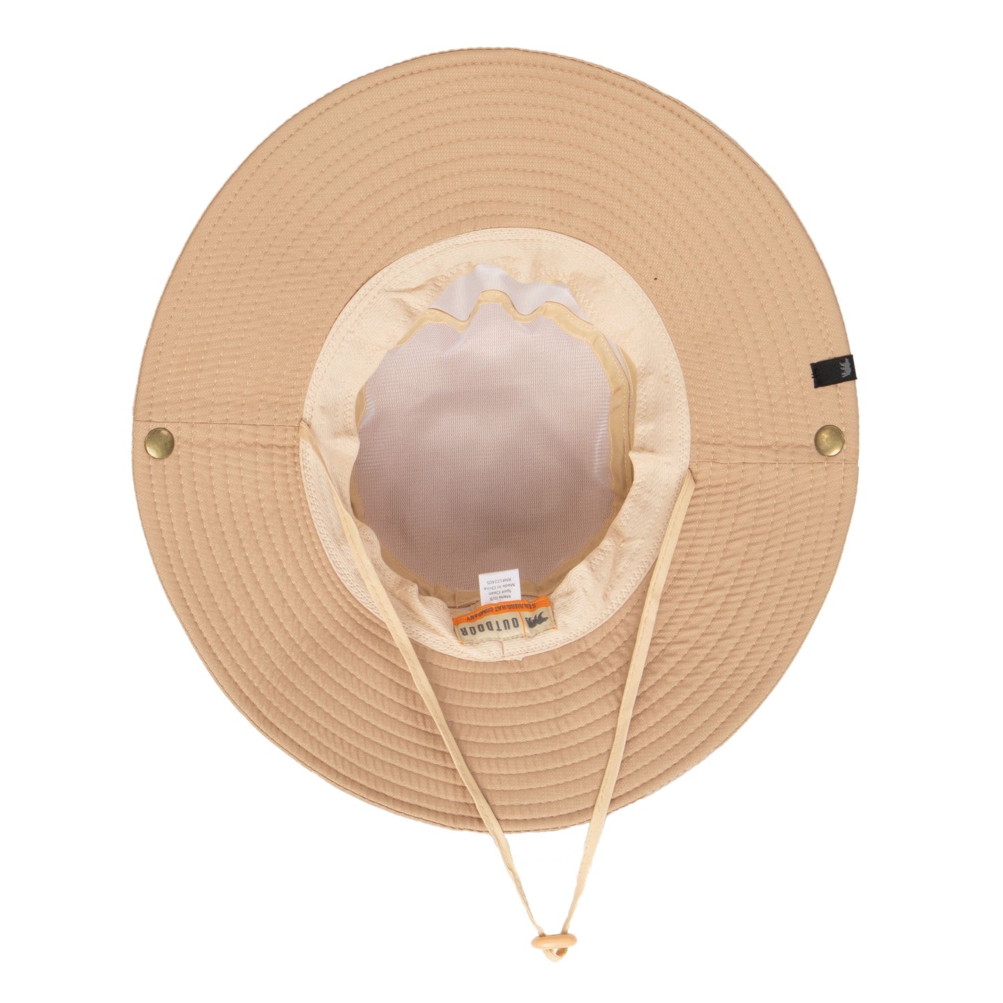 Men's Floatable Wide Brim Sun Hat With Jacquard Trim