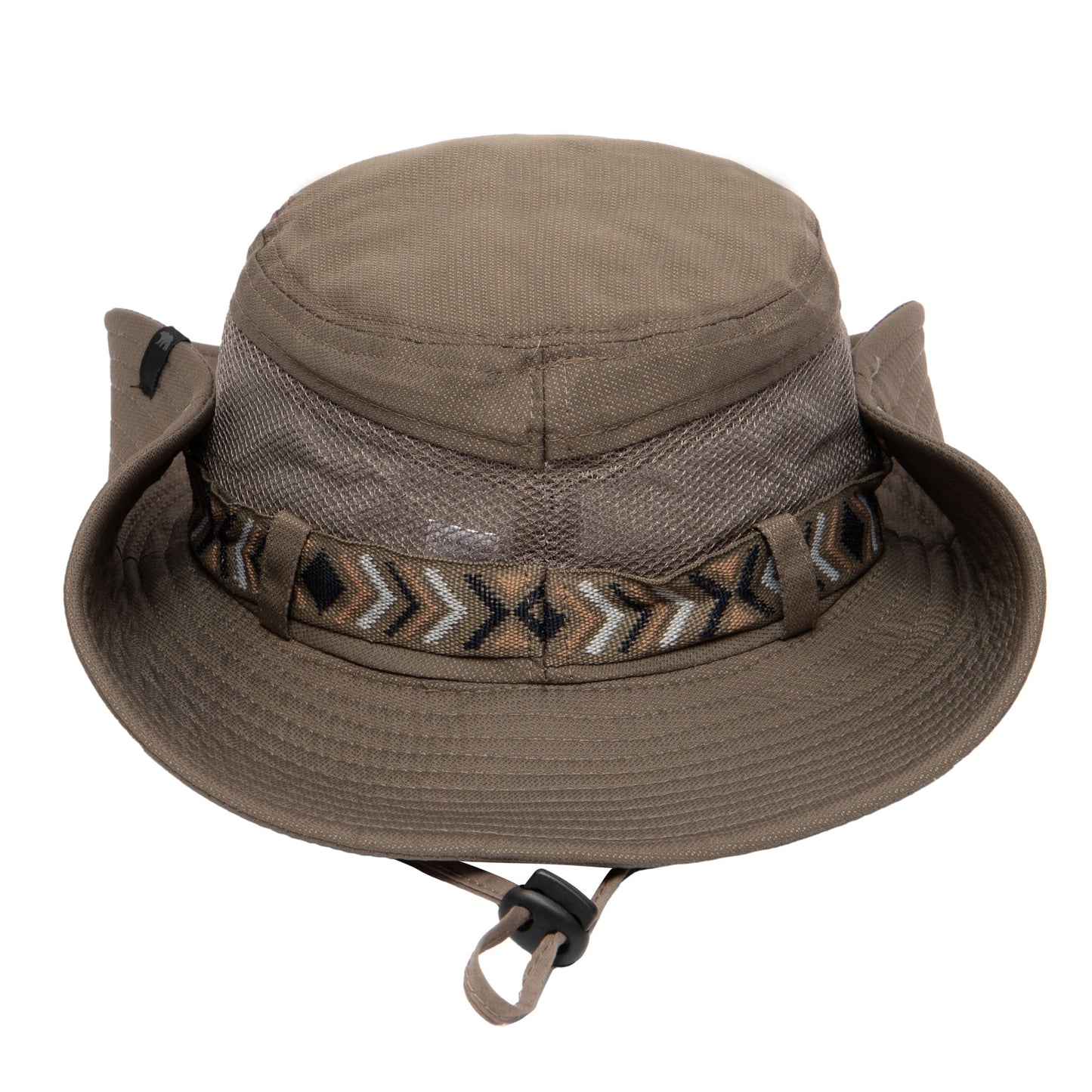 Men's Floatable Wide Brim Sun Hat With Jacquard Trim