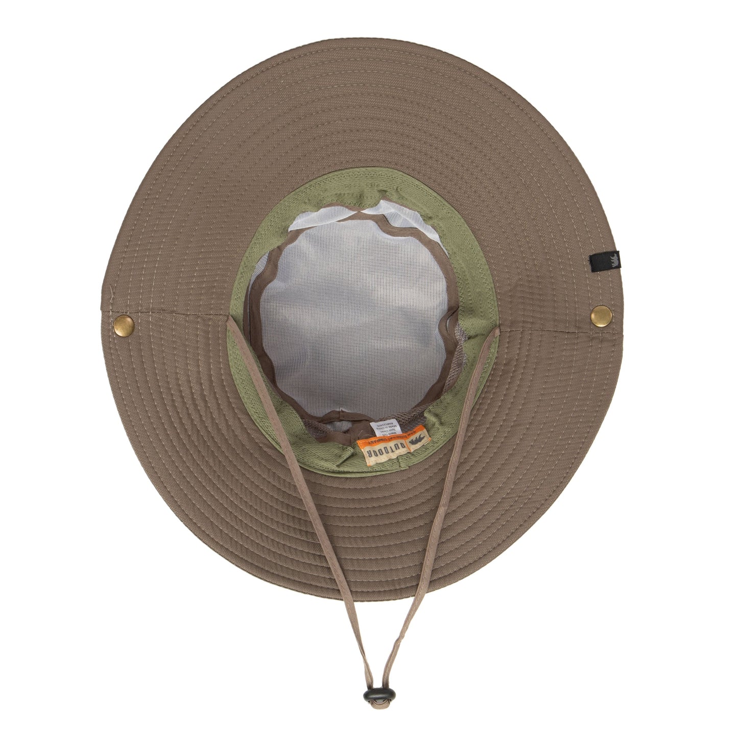 Men's Floatable Wide Brim Sun Hat With Jacquard Trim