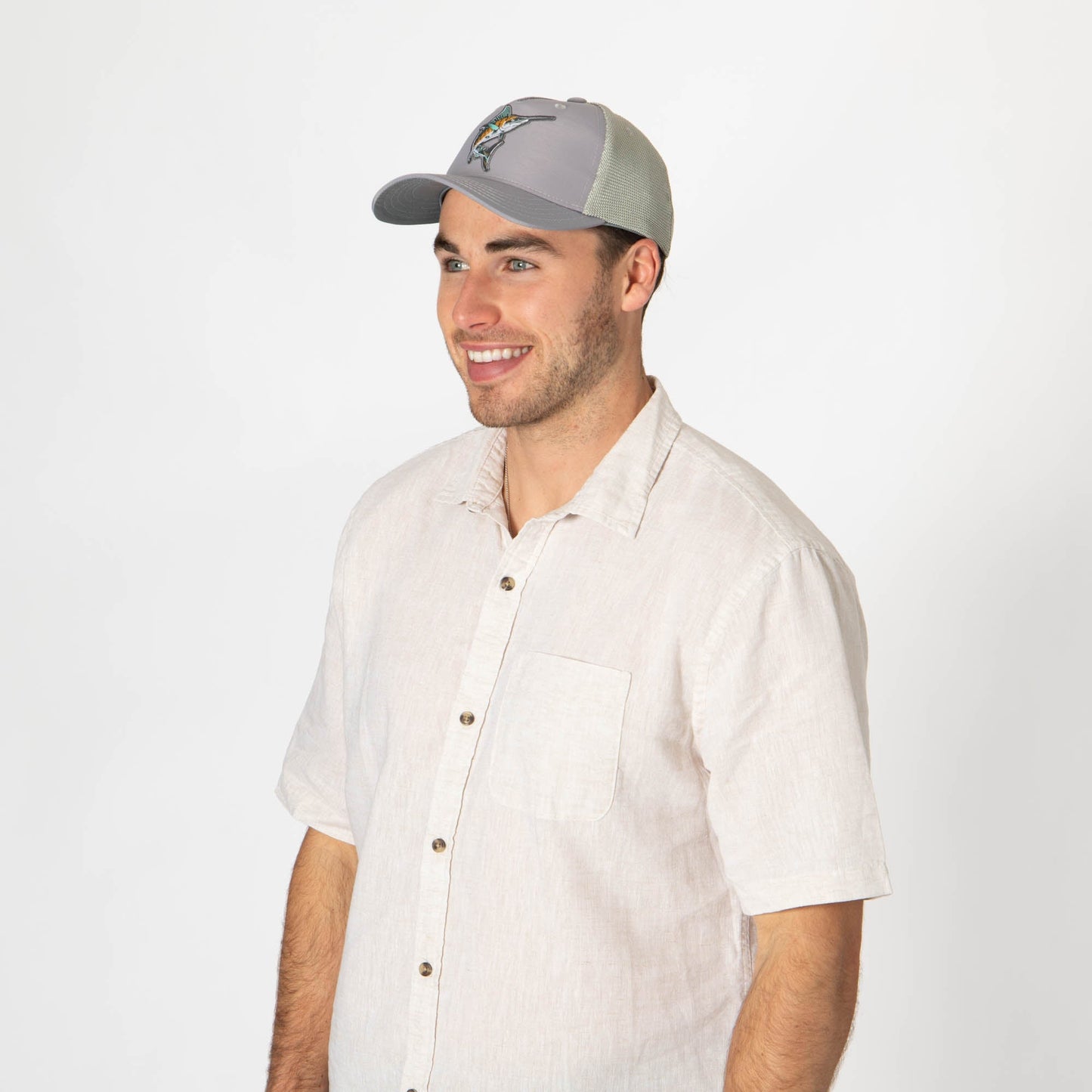 Water Performance - Mens Fish Patch Trucker Hat