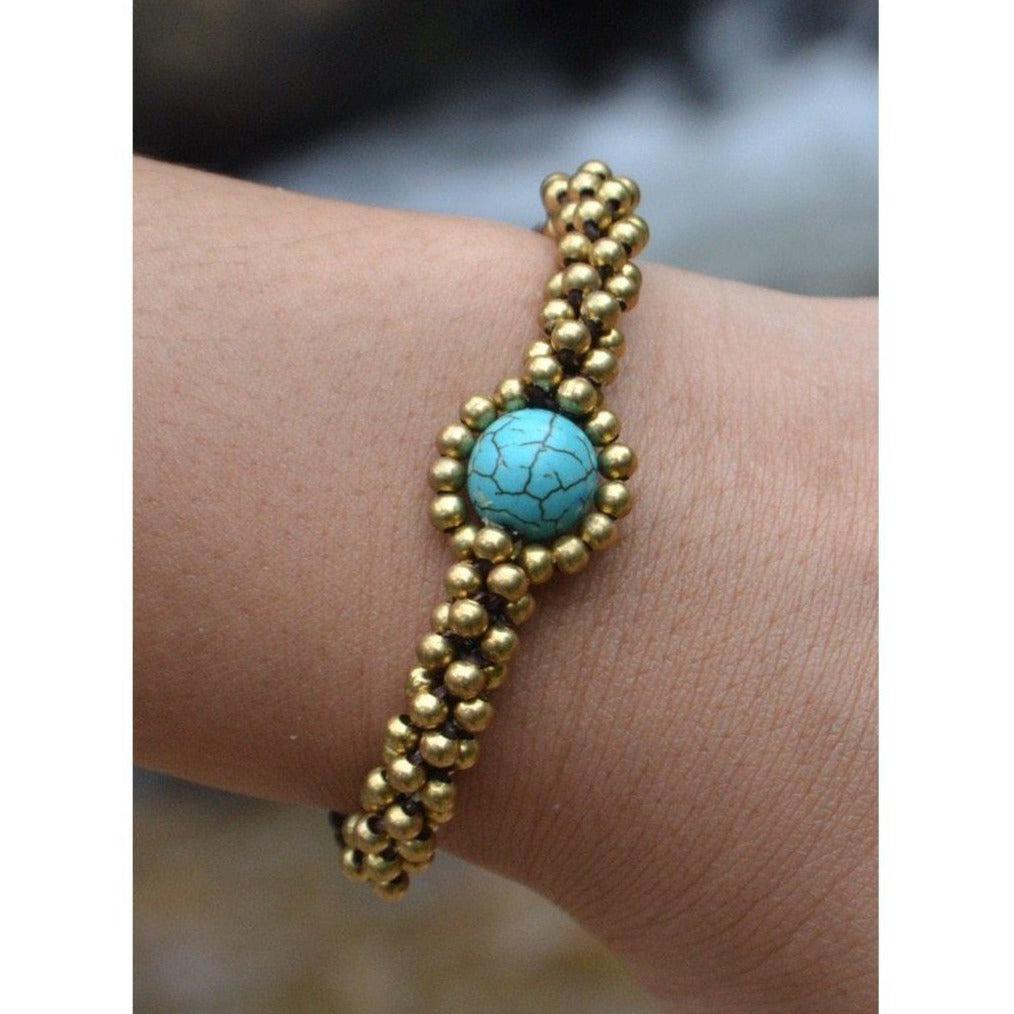 Ojo Brass Adjustable Bracelet - Thailand