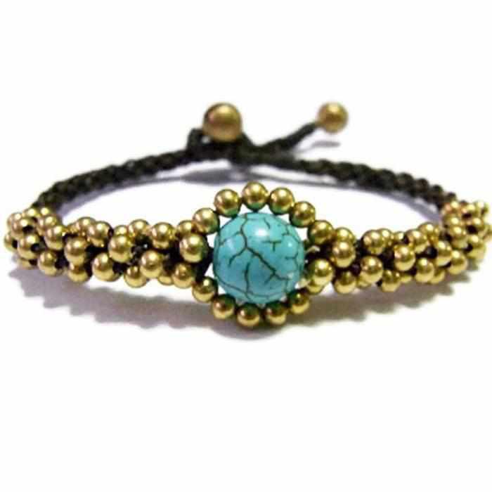 Ojo Brass Adjustable Bracelet - Thailand