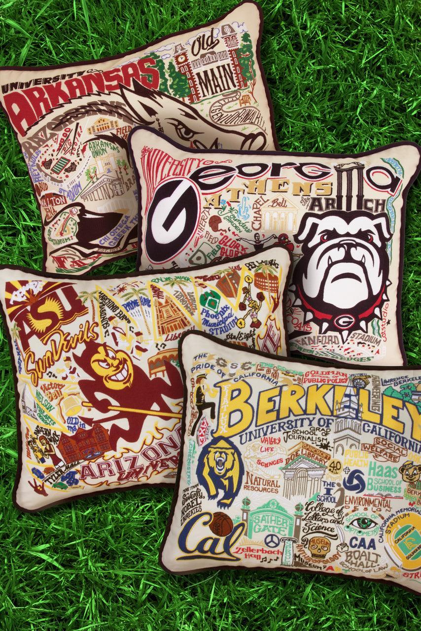 Oklahoma State University Collegiate Hand-Embroidered Pillow