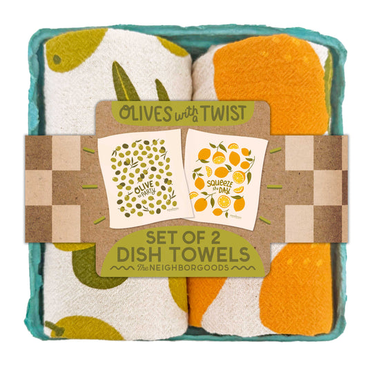 Olives With A Twist - Dish Towel Set of 2