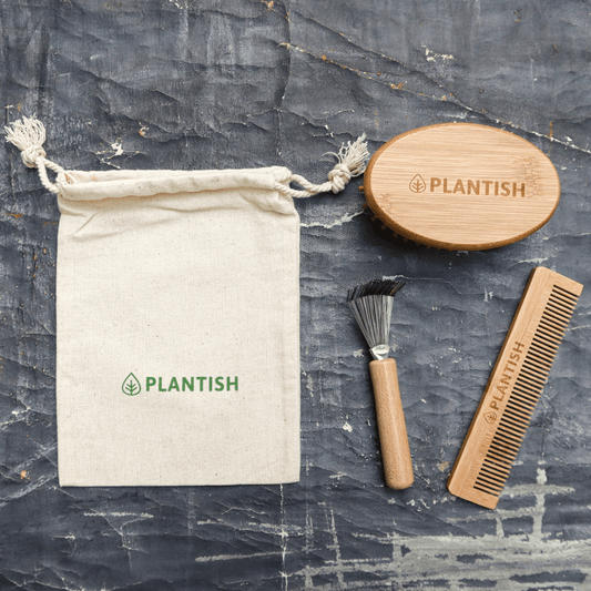 On-The-Go Bamboo Hair Brush Set – Sustainable & Travel-Friendly Grooming