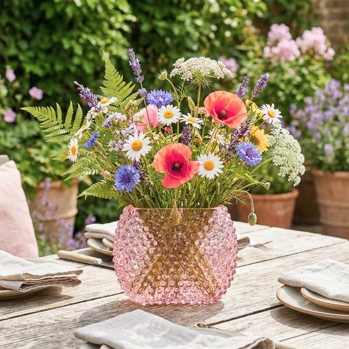 Hobnail Vase - Optic - Rose Bronze