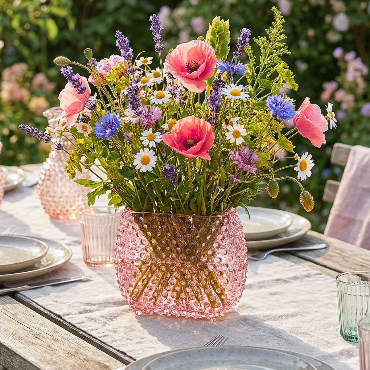 Hobnail Vase - Optic - Rose Bronze