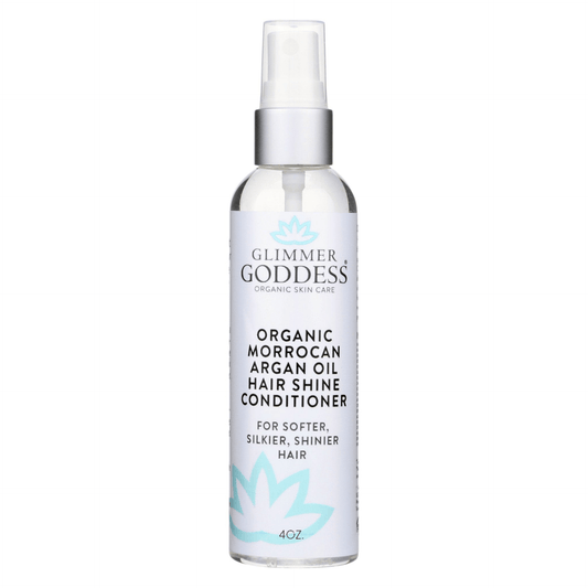 Organic Argan Oil Hair Shine Spray by Glimmer Goddess – Lightweight Gloss, Frizz Control, 4 oz - Osadia Concept Store