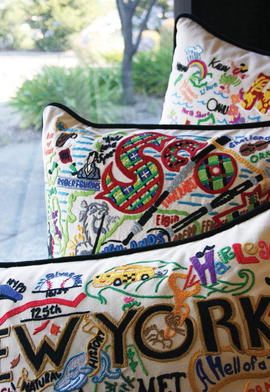 Ottawa Hand-Embroidered Pillow