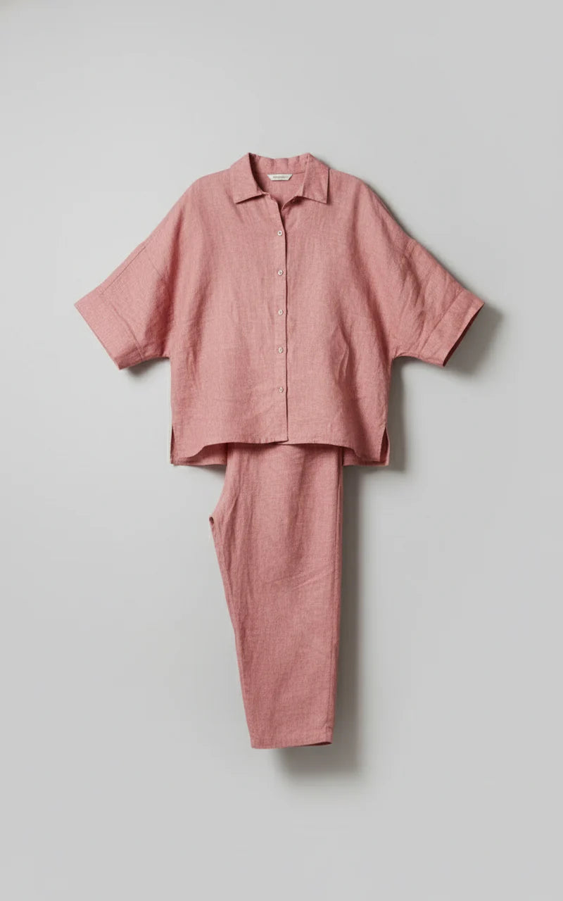 Pure Flax Linen Women Pajama Set - Breathable - Durable