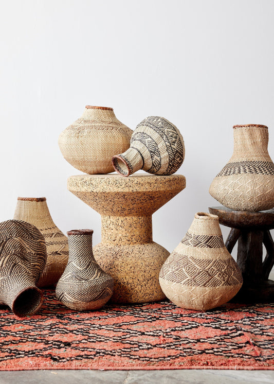 Patterned Binga Nongo Gourd Woven Basket