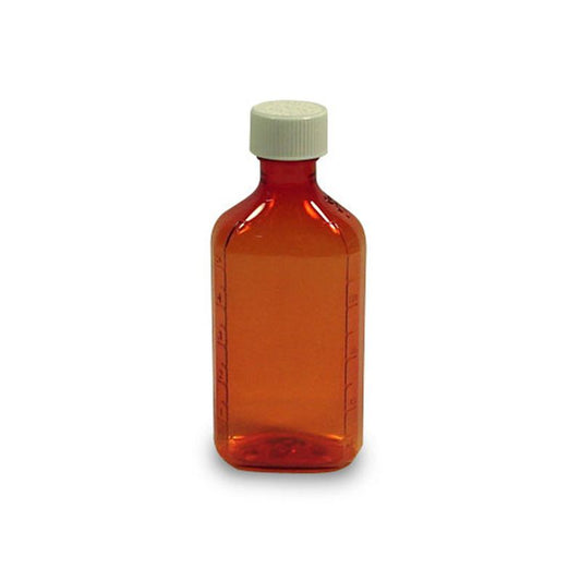 BERRY PLASTIC OVAL BOTTLES, AMBER, 3 OZ, 135 COUNT CASE