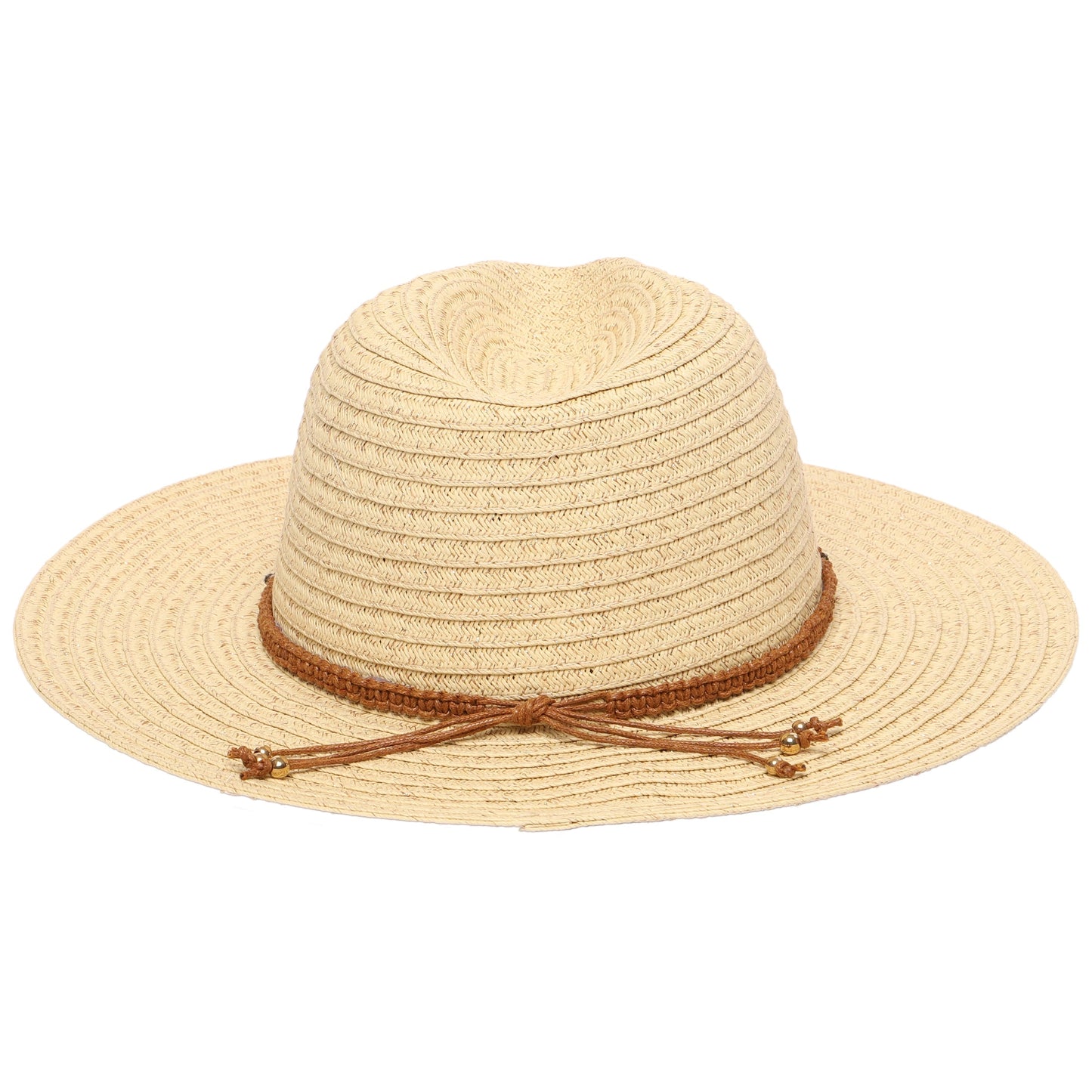 Women's Paperbraid Panama Fedora With Braided Diamond Band