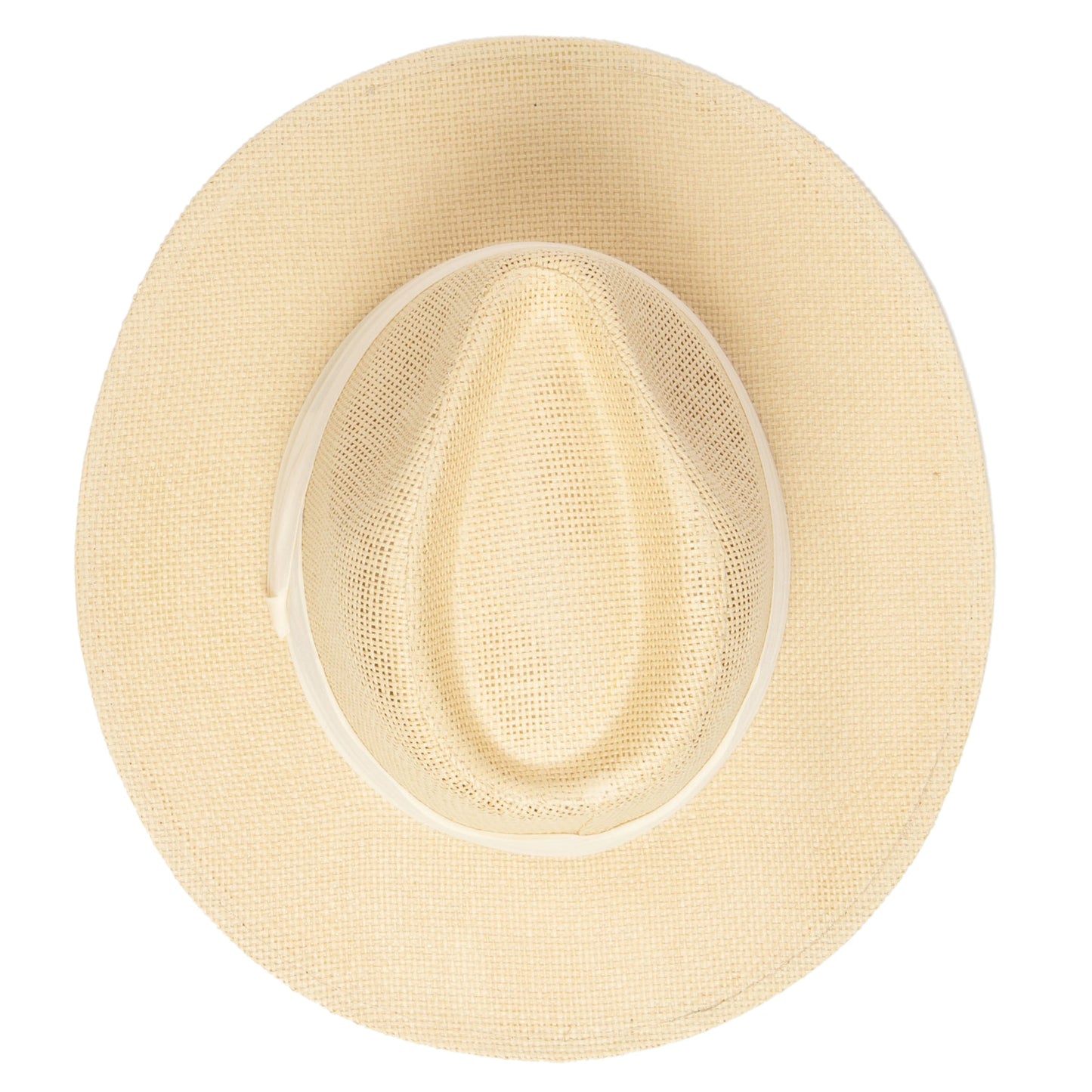 Mens Woven 3" Brim Paper Fedora