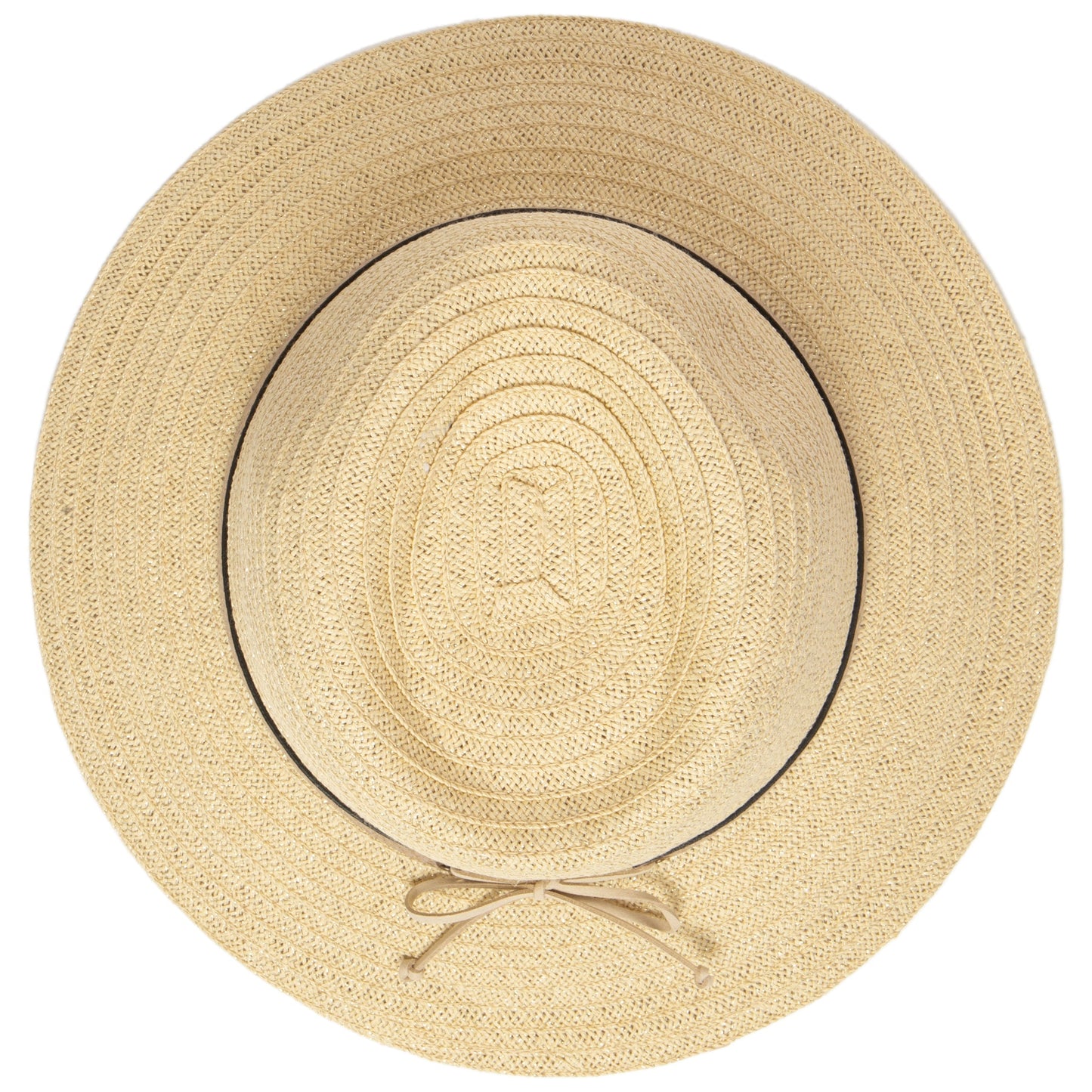 Women's Paperbraid Fedora With Debossed Metallic Snake Band