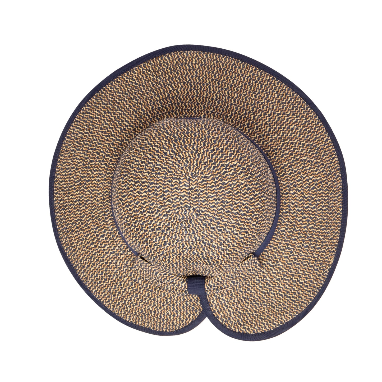 Women's Contrasting Edged Sun Brim Hat with Back Bow