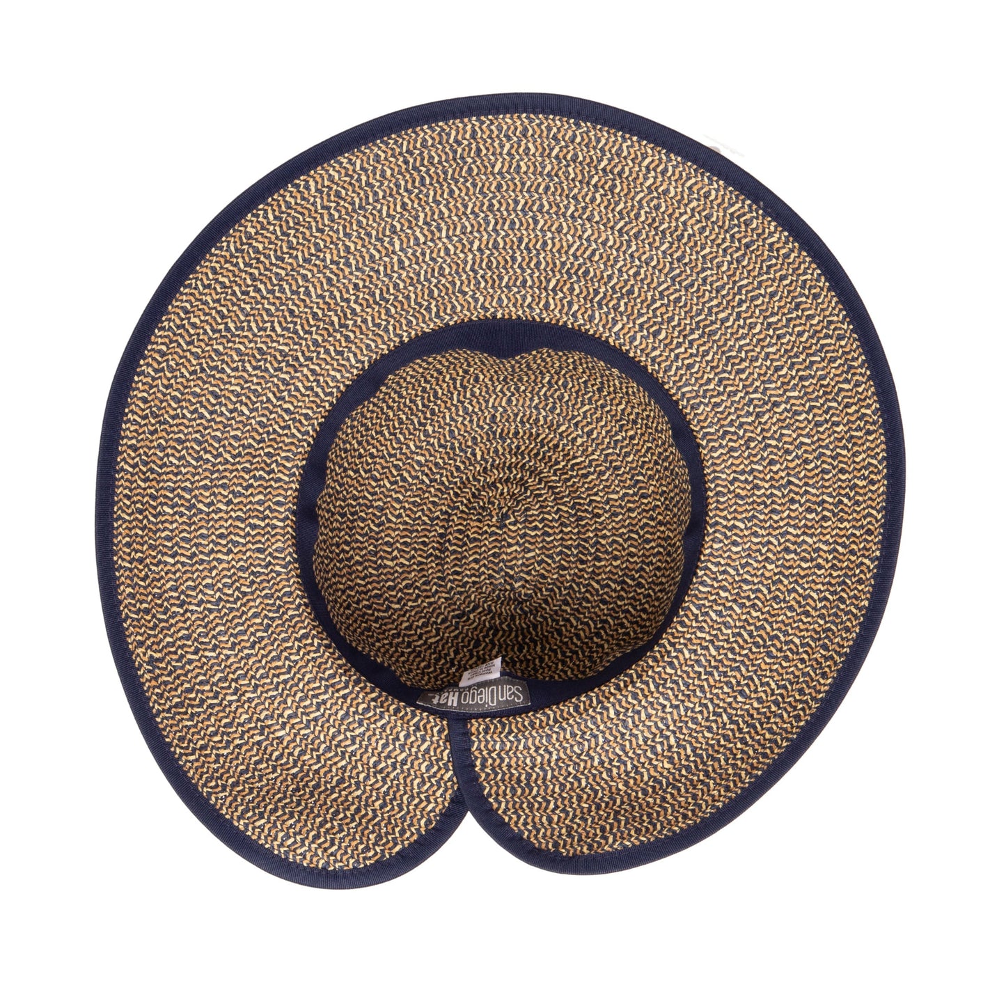 Women's Contrasting Edged Sun Brim Hat with Back Bow