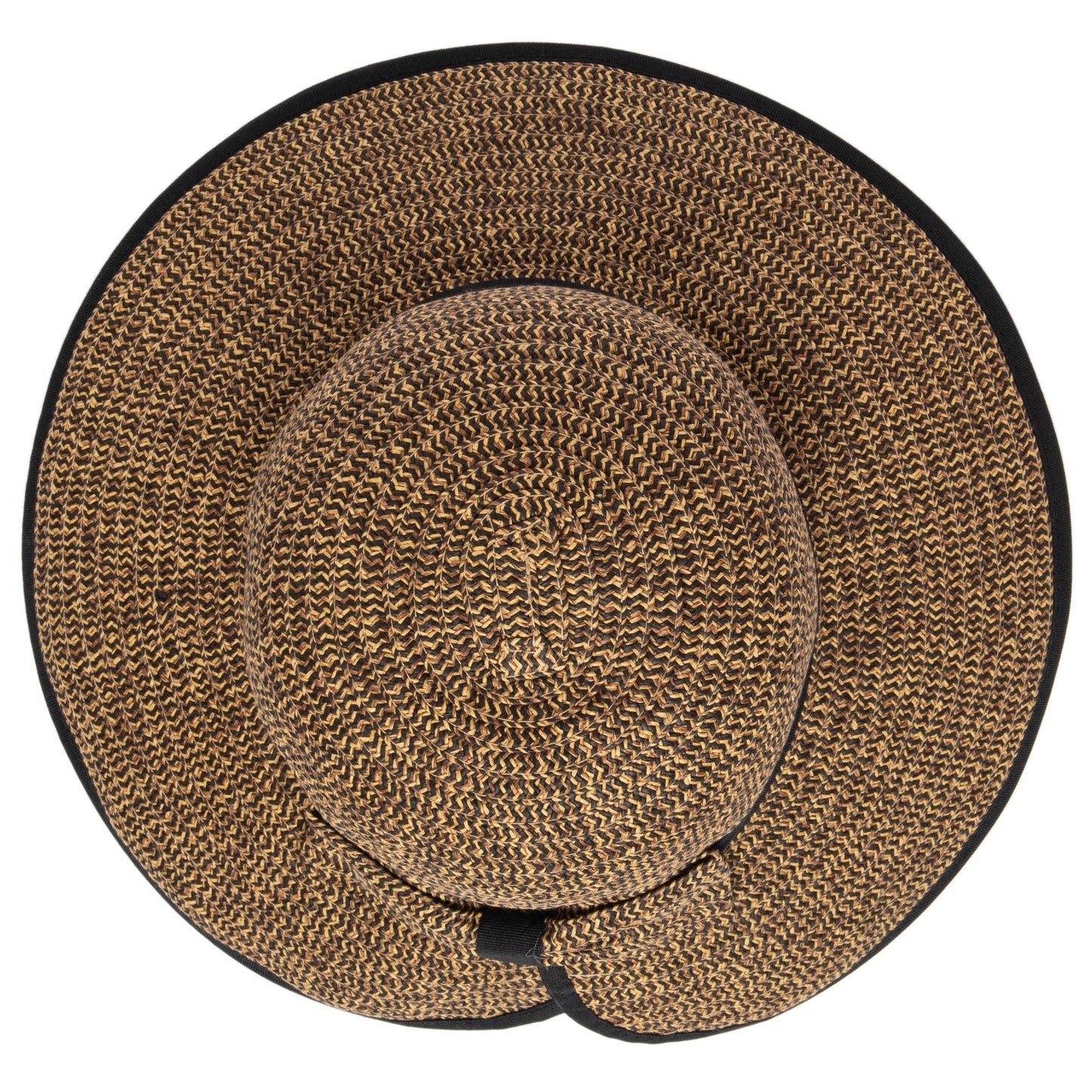Women's Contrasting Edged Sun Brim Hat with Back Bow