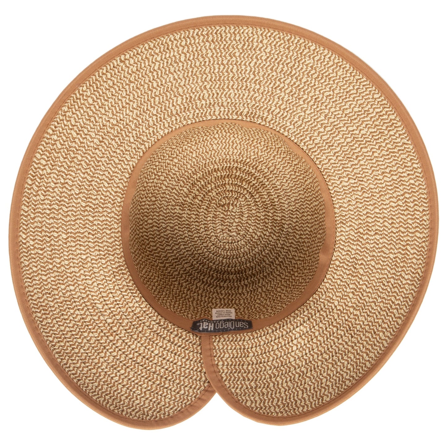 Women's Contrasting Edged Sun Brim Hat with Back Bow