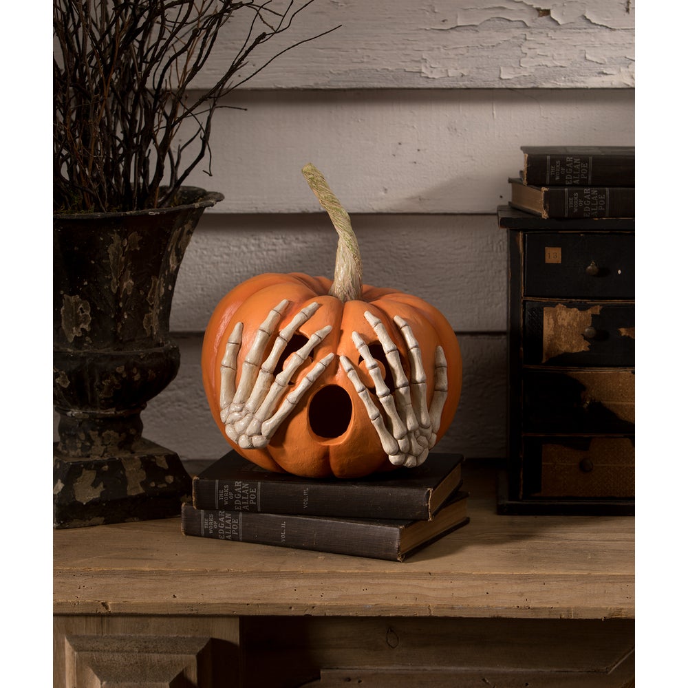 Peek-a-Boo Pumpkin Orange by Bethany Lowe Designs - Osadia Concept Store