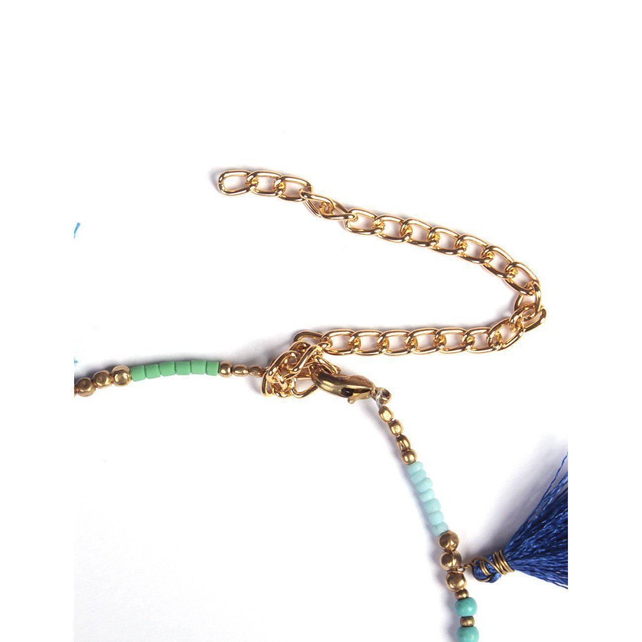 Penelope Bead & Tassel Anklet - Thailand