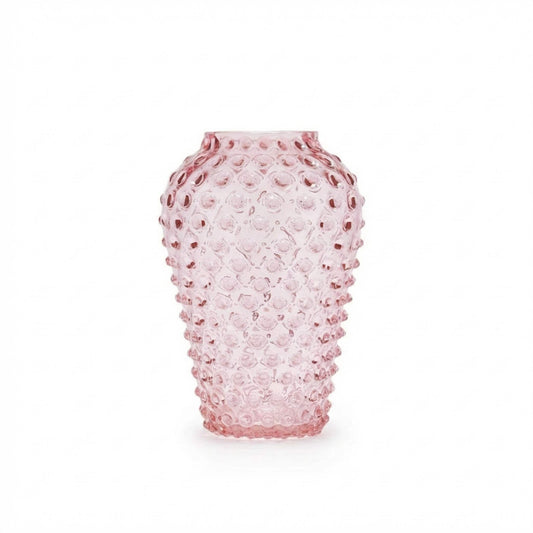 Hobnail Vase - Barrel - Petal Pink