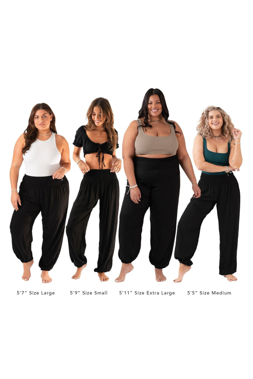 Black Harem Pants with Pockets