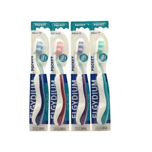 Elgydium Pocket Travel Medium Toothbrush (Assorted Colors)