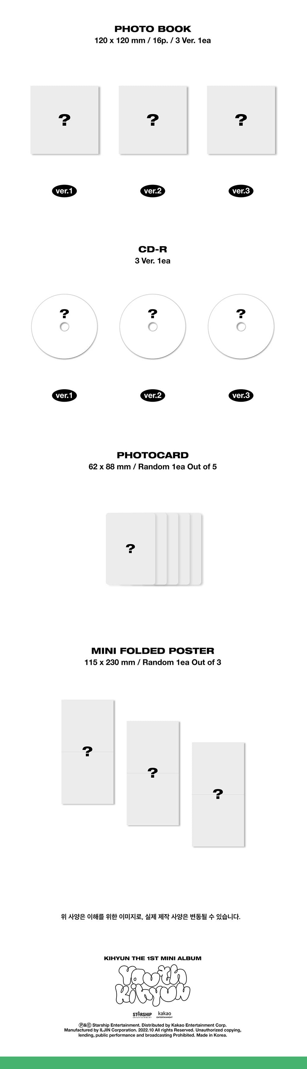 MONSTA X Kihyun 1st Mini Album - Youth (Jewel Version)