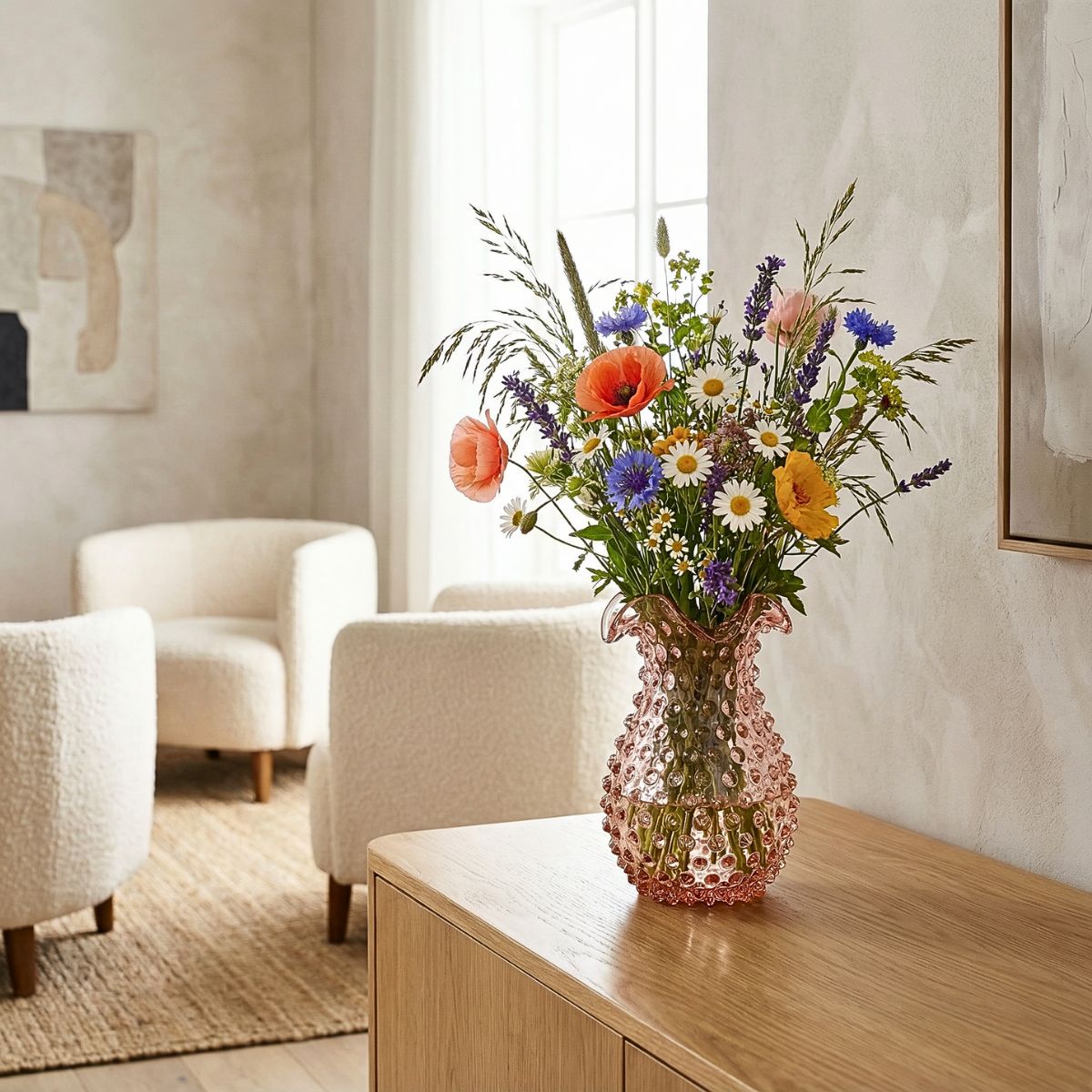 Hobnail Vase - Petal - Night Iris