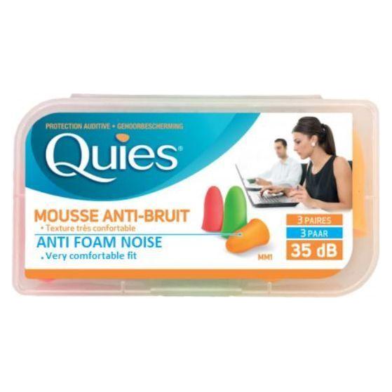 Quies Anti Noise Foam Earplugs 35 db - 3 pairs