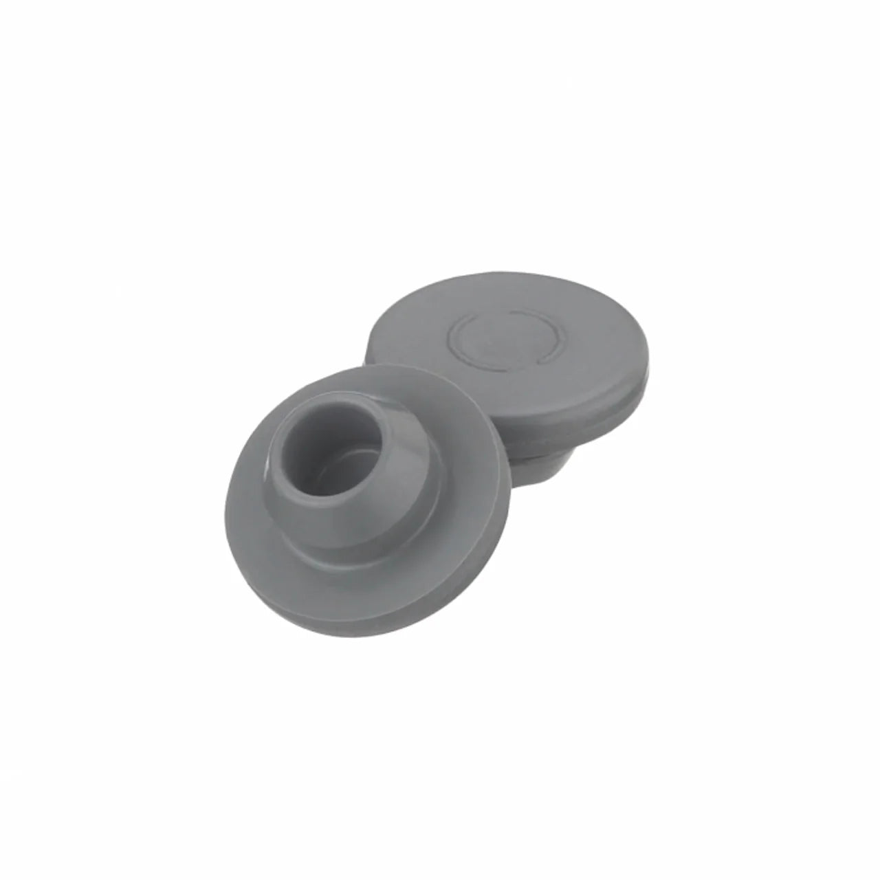 13MM GRAY CHLOROBUTYL SNAP-ON VIAL STOPPERS (CASE OF 1000)