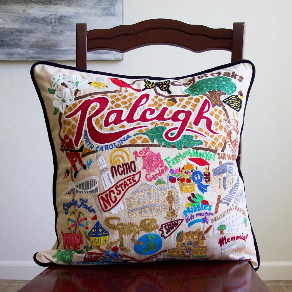 Raleigh Hand-Embroidered Pillow by Cat Studio - Osadia Concept Store