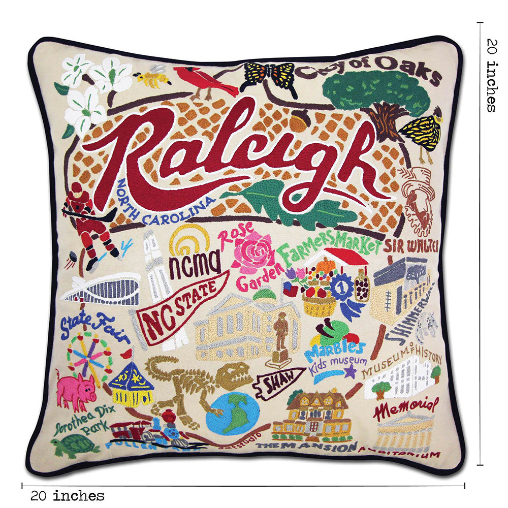 Raleigh Hand-Embroidered Pillow by Cat Studio - Osadia Concept Store