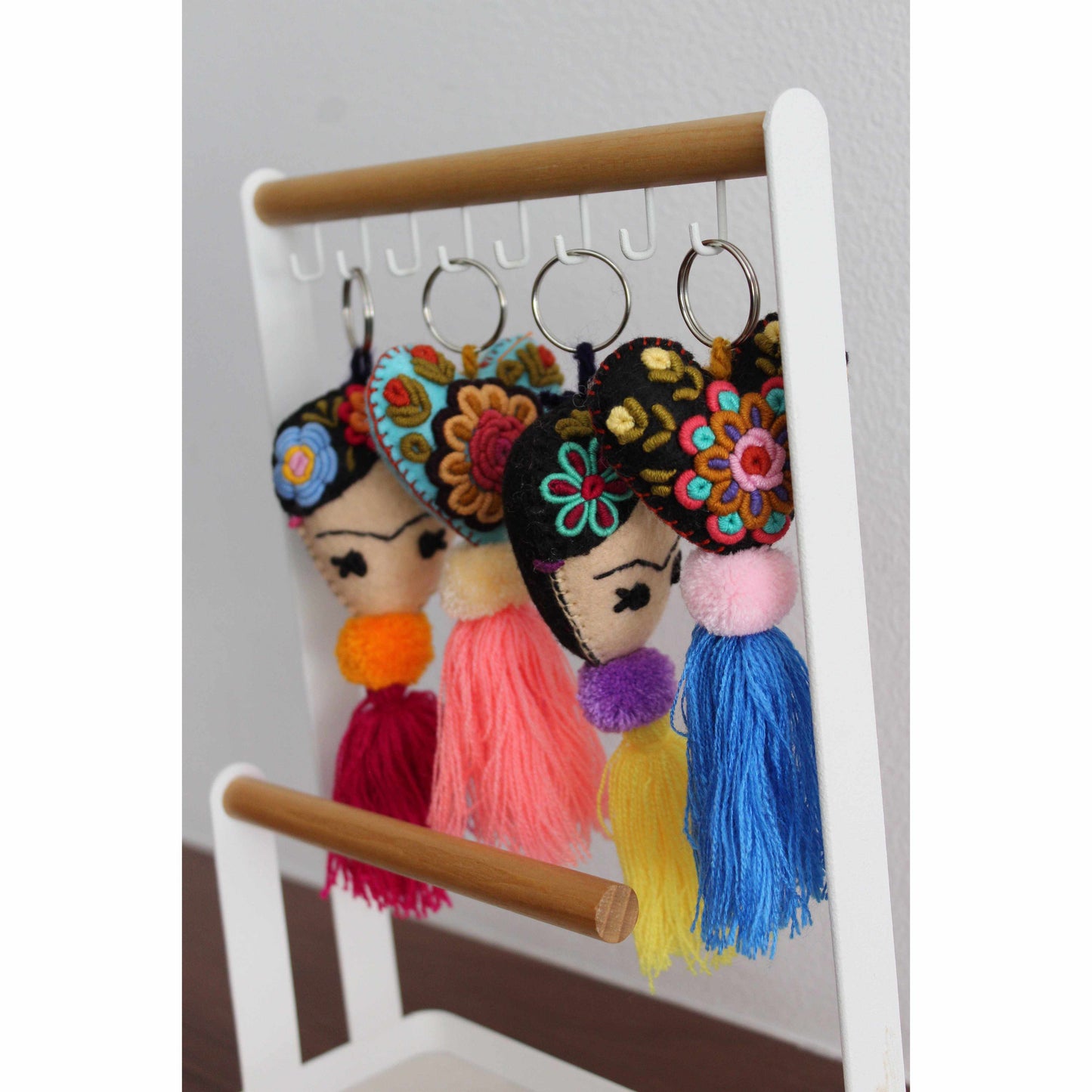 Rapture Embroidered Heart Love Handmade Key Chain | Zipper Pull - Mexico