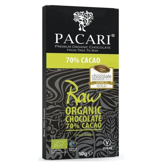 Raw Unroasted Organic Chocolate Bar 70%